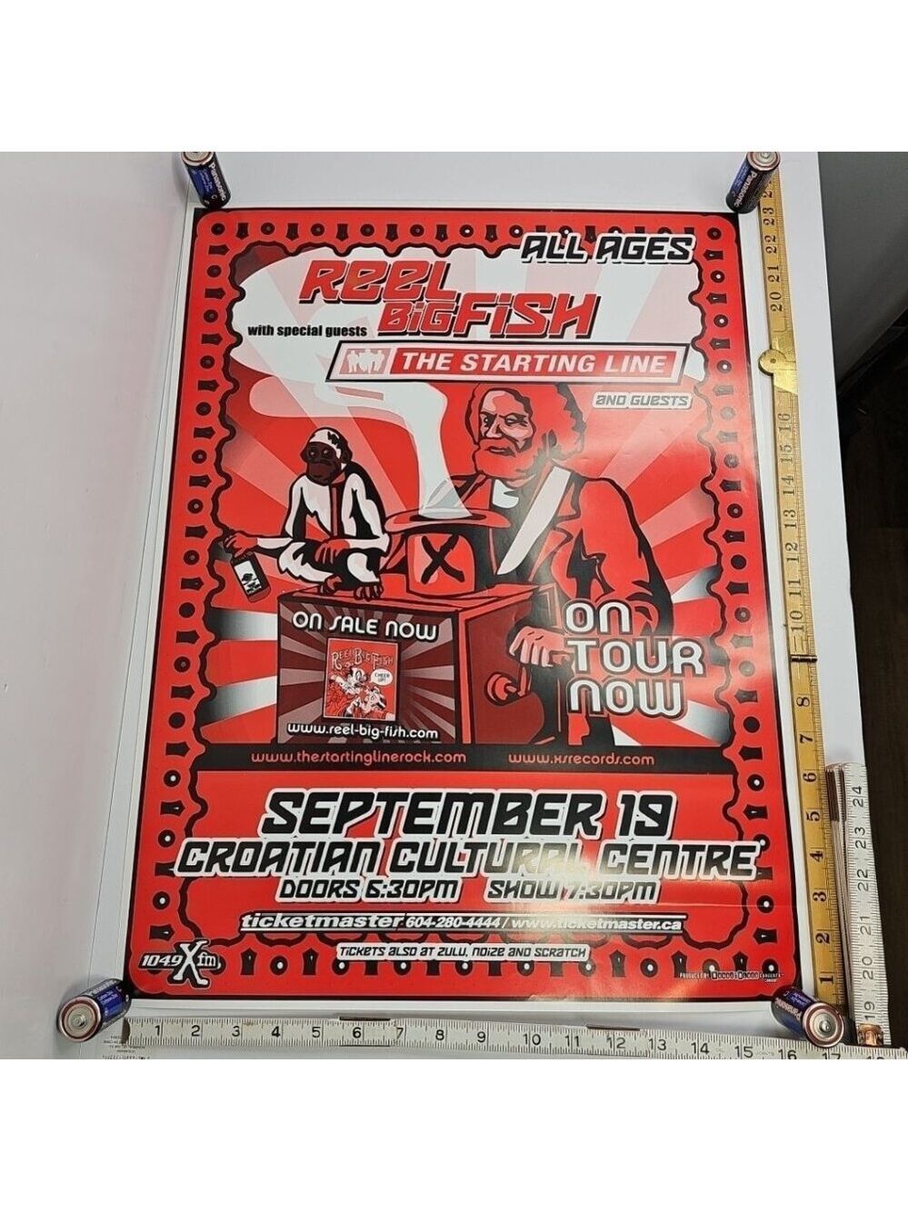 Reel Big Fish Poster Sept 19 Croatian Cultural Centre Vancouver 2000s